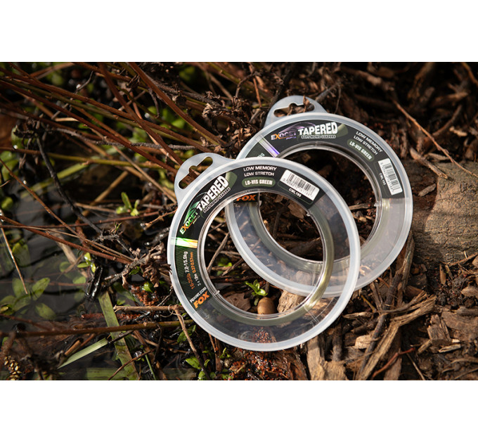 Fox Exocet Pro (Low vis green) tapered leaders x 3 12-30LB 0.33- 0.50mm - Монолідер конусний