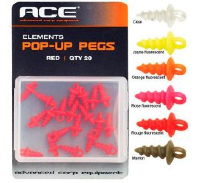 ACC175, POP UP PEGS FLUORESCENT ORANGE, комлект насадок Dynamite Baits