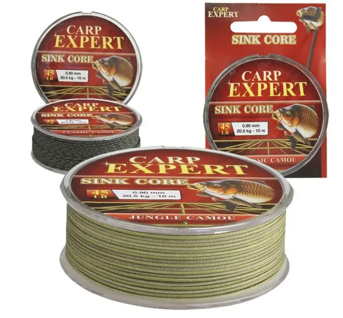Лідкор Carp Expert Sink Core Joungle Camou 10м 0.9мм 45 lbs 20.5кг + голка