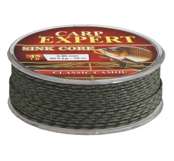 Лідкор Carp Expert Sink Core Joungle Camou 10м 0.9мм 45 lbs 20.5кг + голка