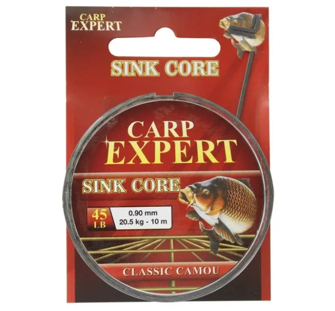 Лідкор Carp Expert Sink Core Joungle Camou 10м 0.9мм 45 lbs 20.5кг + голка