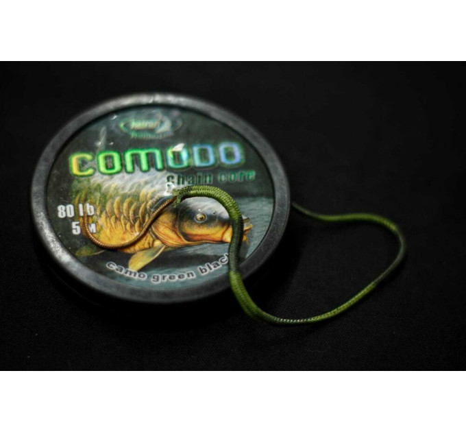 Лідкор Katran Chain Core Comodo 5m 80 lb Camo Brown Black