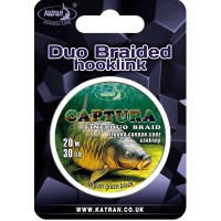 Повідцевий матеріал Katran Captura Duo Braided Hook Links 20m 30lb Brown Green Black