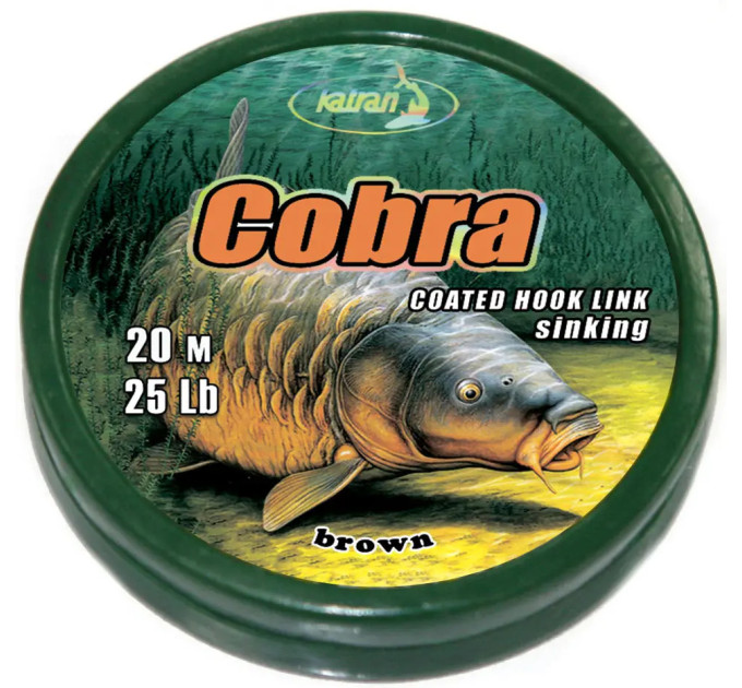 Повідцевий матеріал Katran Cobra 20m (brown) 25lb