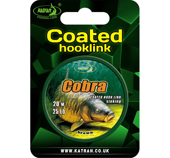 Повідцевий матеріал Katran Cobra 20m (brown) 25lb
