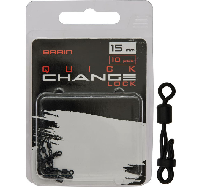 Вертлюжок з застібкою Brain Quick Change Lock 15mm (10 шт/уп) SGCA-8030-15