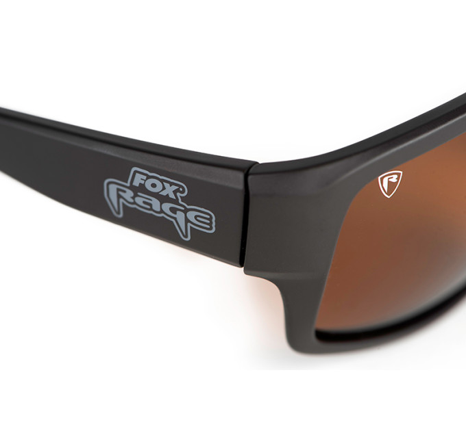 Fox Rage Grey Wrap Sunglasses Brown Lense Mirror Eyewear - Очки NSN010