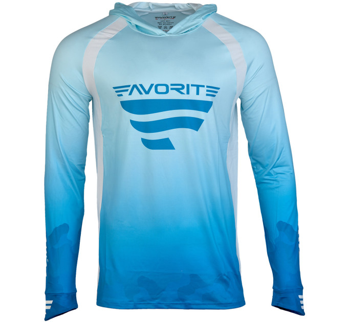 Реглан Favorite Hooded Jersey F Logo XL:голубой