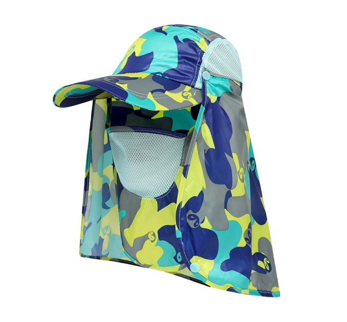 Бейсболка з захистом від UV, Camouflage Blue