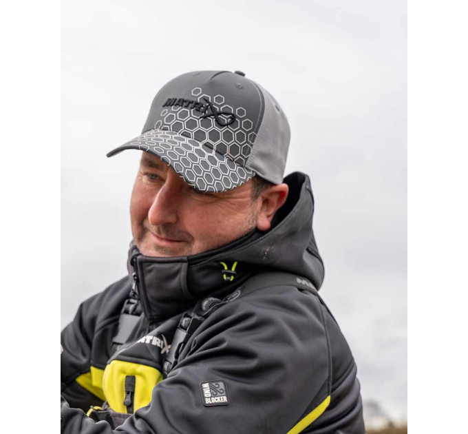 Matrix Hex Print Baseball Cap  - Grey - Кепка