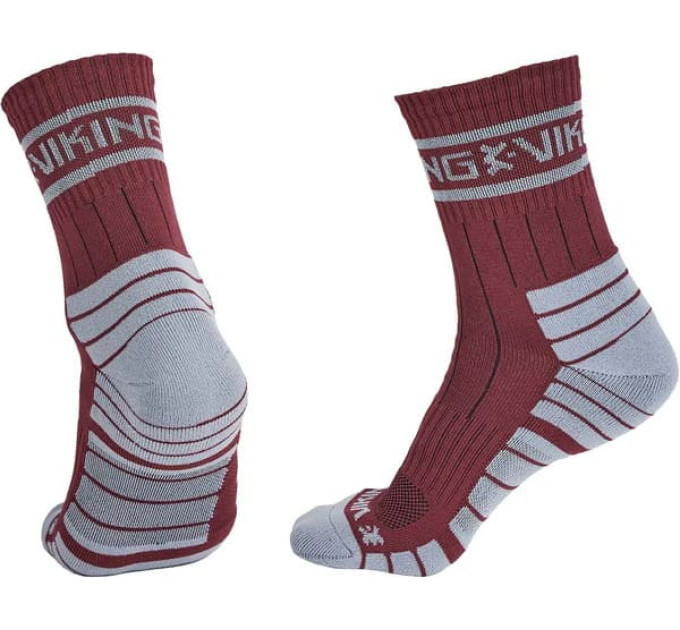 Носки Viking Fishing Arvid L(40-42) бордово-серый