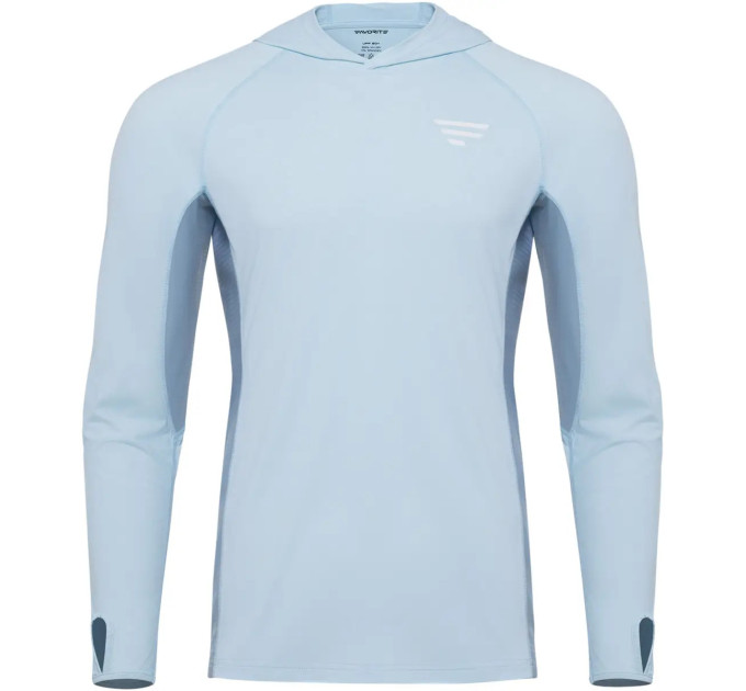 Реглан Favorite Hooded Jersey Basic M sun protect light blue