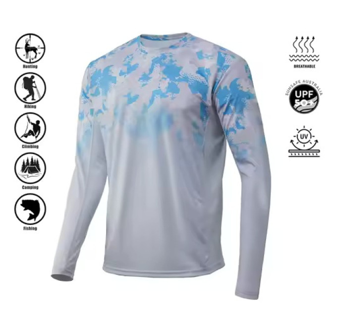 Реглан Jersey UV-захист UPF 50+ Grey-Blue 5XL 60-62
