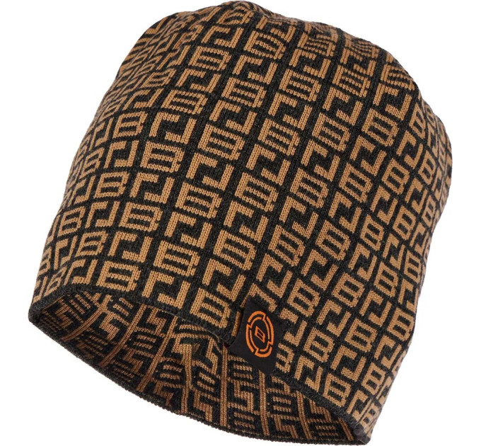 Шапка Brain з патерном 56 black/brown