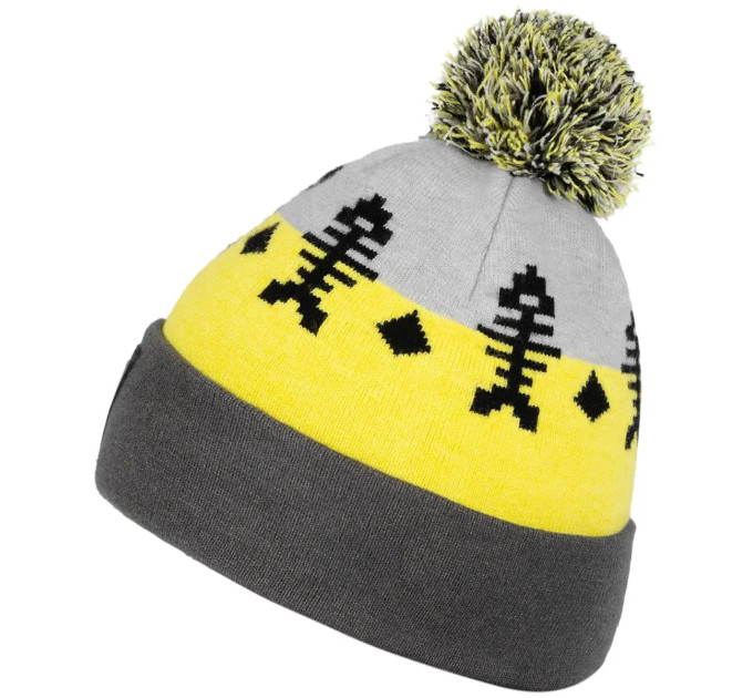 Шапка Select Skeleton 58 gray/yellow