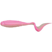 Силикон Jackall Rhythm Curly 5 Bubble Gum Pink/Pearl White (5шт/уп)