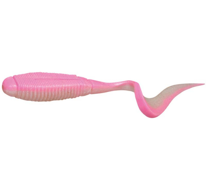 Силикон Jackall Rhythm Curly 5 Bubble Gum Pink/Pearl White (5шт/уп)
