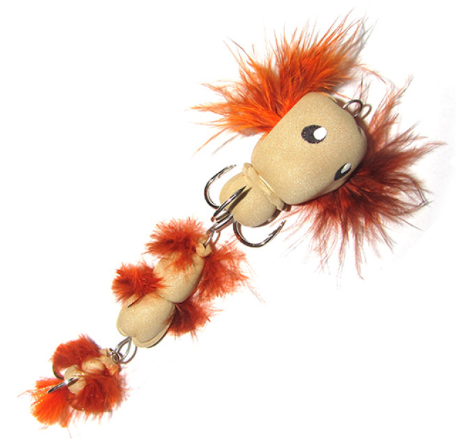 Мандула STRIKE Furry Tadpole (Пухнастий пуголовок) 10cm, 2/6 Beige-Red