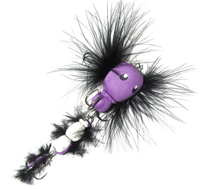 Мандула STRIKE Furry Tadpole (Пухнастий пуголовок) 10cm, 2/6 Purple-White