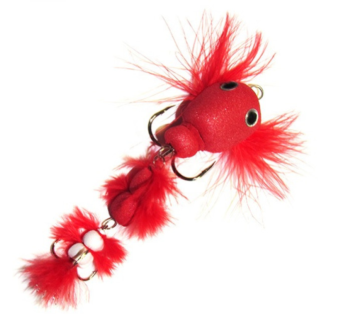 Мандула STRIKE Furry Tadpole (Пухнастий пуголовок) 10cm, 2/6 Red