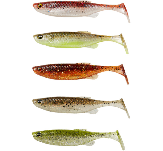 Силикон Savage Gear Fat Minnow T-Tail 75mm 5.0g Clearwater Mix (5 шт/уп)