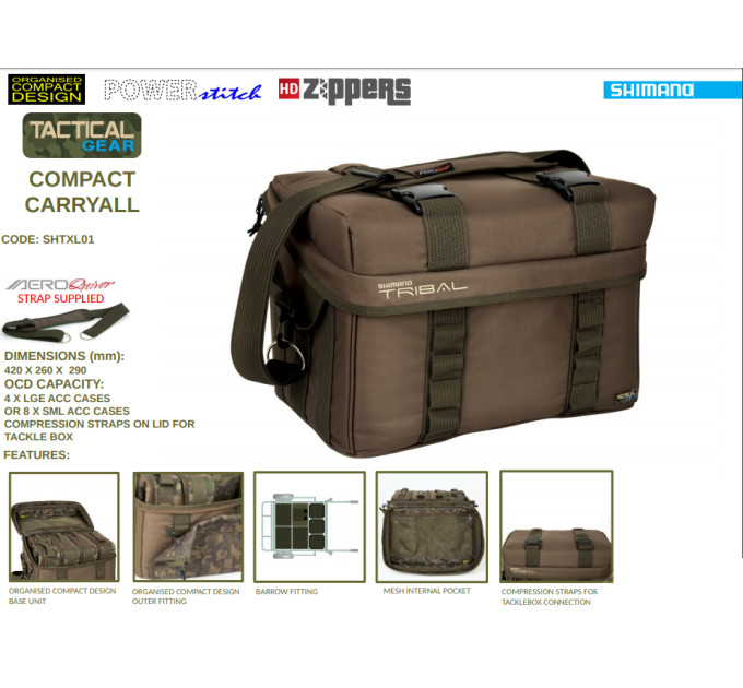 Сумка Shimano Tactical Compact Carryall для рибальських снастей (SHTXL01)