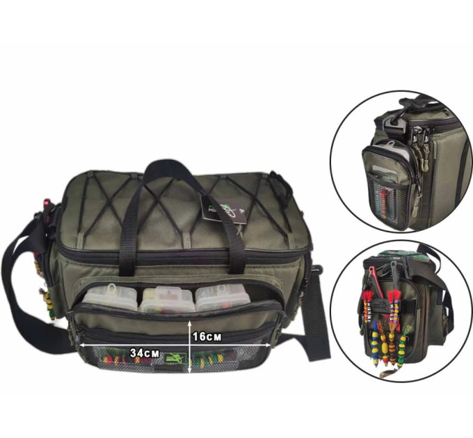 ПМ Сумка рыболовная Lures & Rigs (47х22х22см)