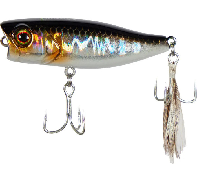 Воблер Jackall Chubby Popper 42F 42mm 3.3g HL Silver & Black