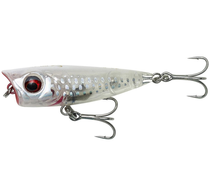 Воблер Savage Gear 3D Minnow Popper 4.3cm 2.6g Floating Crystal White
