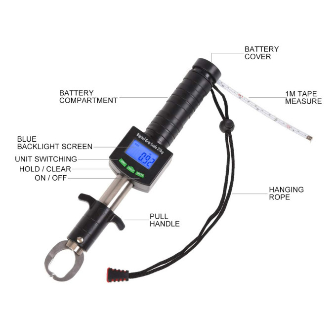 Захват EnergoTeam Lip Grip WIZARD с электронными весами 24кг 55LBS 80615055