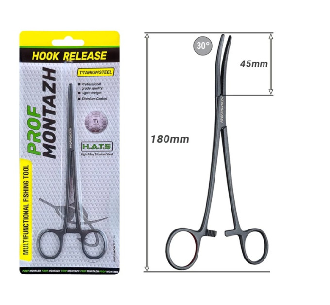 Зажим ProfMontazh Titanium Steel Hook Release 18см