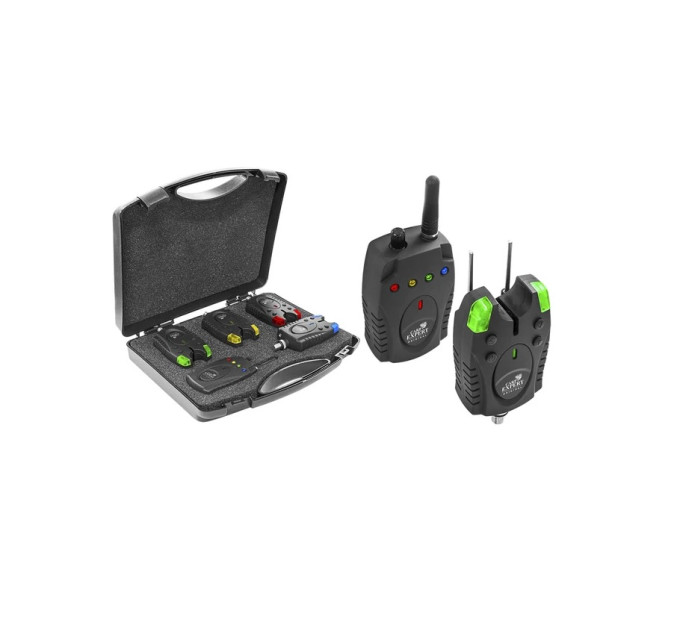 Набір сигналізаторів у кейсі Carp Expert Piave Wireless Bite Alarm Set 150 м 3+1 (78000631)