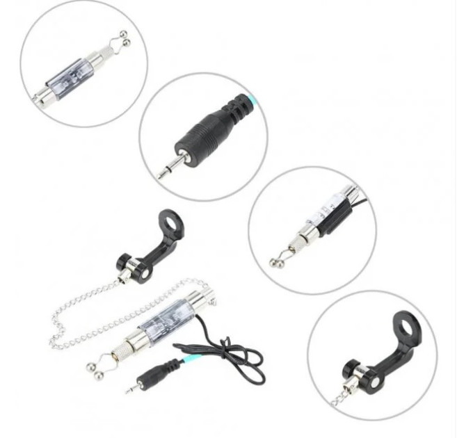 Набір свінгерів на ланцюжку Energofish Carp Expert CXP LED Chain Swinger Set 4 із підключенням