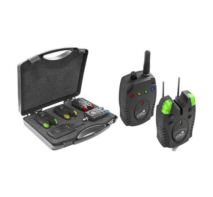 Набір сигналізаторів у кейсі Carp Expert Piave Wireless Bite Alarm Set 150 м 4+1 (78000641)