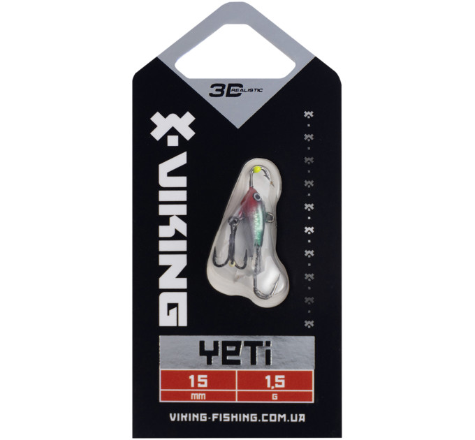 Балансир Viking Fishing Yeti Ice Jig 15mm 1.5g #19 Green Anchovy