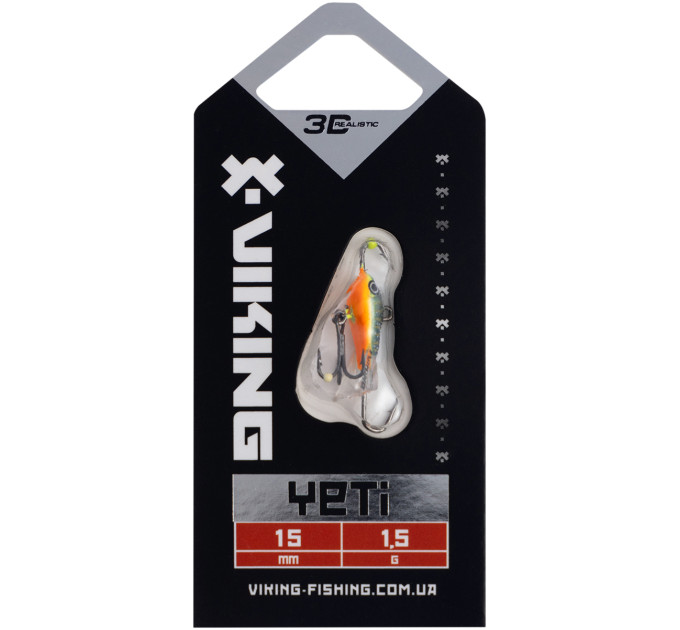 Балансир Viking Fishing Yeti Ice Jig 15mm 1.5g #21 Kingfisher Green
