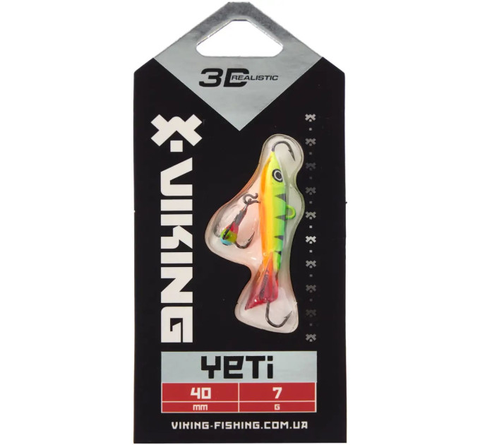 Балансир Viking Fishing Yeti Ice Jig 40mm 7.0g #4 Fire Perch