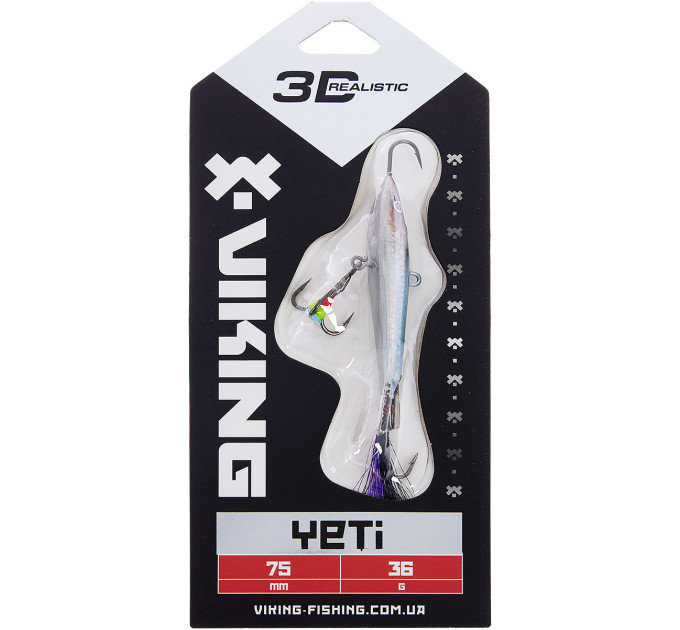 Балансир Viking Fishing Yeti Ice Jig 75mm 36.0g #11 Anchovy