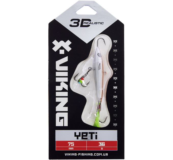 Балансир Viking Fishing Yeti Ice Jig 75mm 36.0g #12 Smoke Anchovy