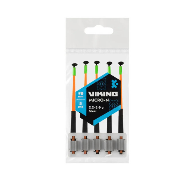 Кивок Viking Fishing Micro-N сталевий 70mm 2.2-5g