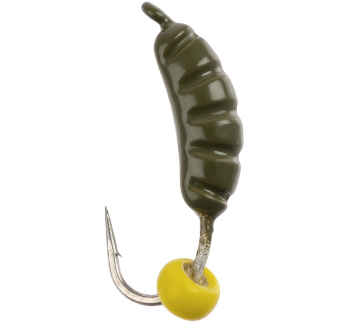 Мормишка вольфрамова Viking Fishing Shrimp+bead 09mm Olive+Y