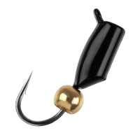 Мормишка вольфрамова Viking Fishing Rigabik+bead 2.5mm Black+G