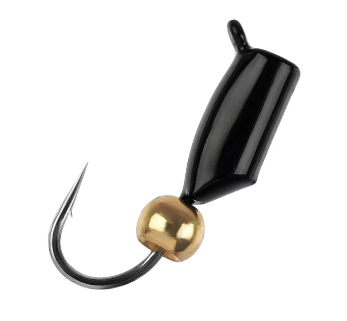 Мормишка вольфрамова Viking Fishing Rigabik+bead 2.5mm Black+G